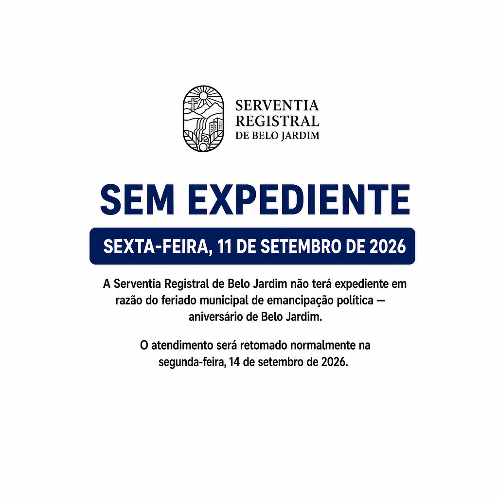 FERIADO MUNICIPAL - ANIVERSÁRIO DE BELO JARDIM