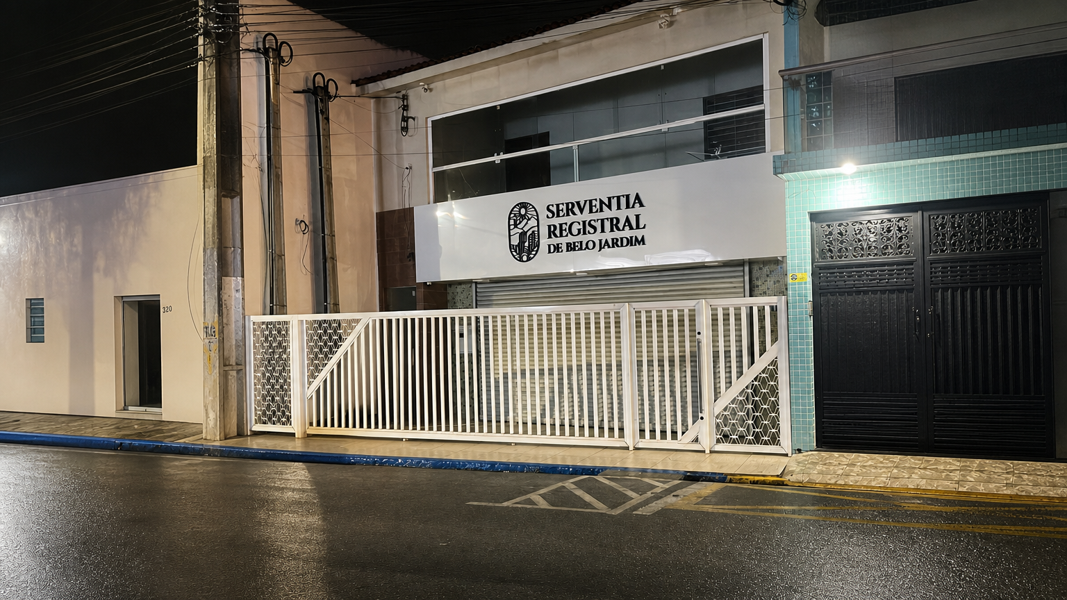 SERVENTIA REGISTRAL DE BELO JARDIM À NOITE